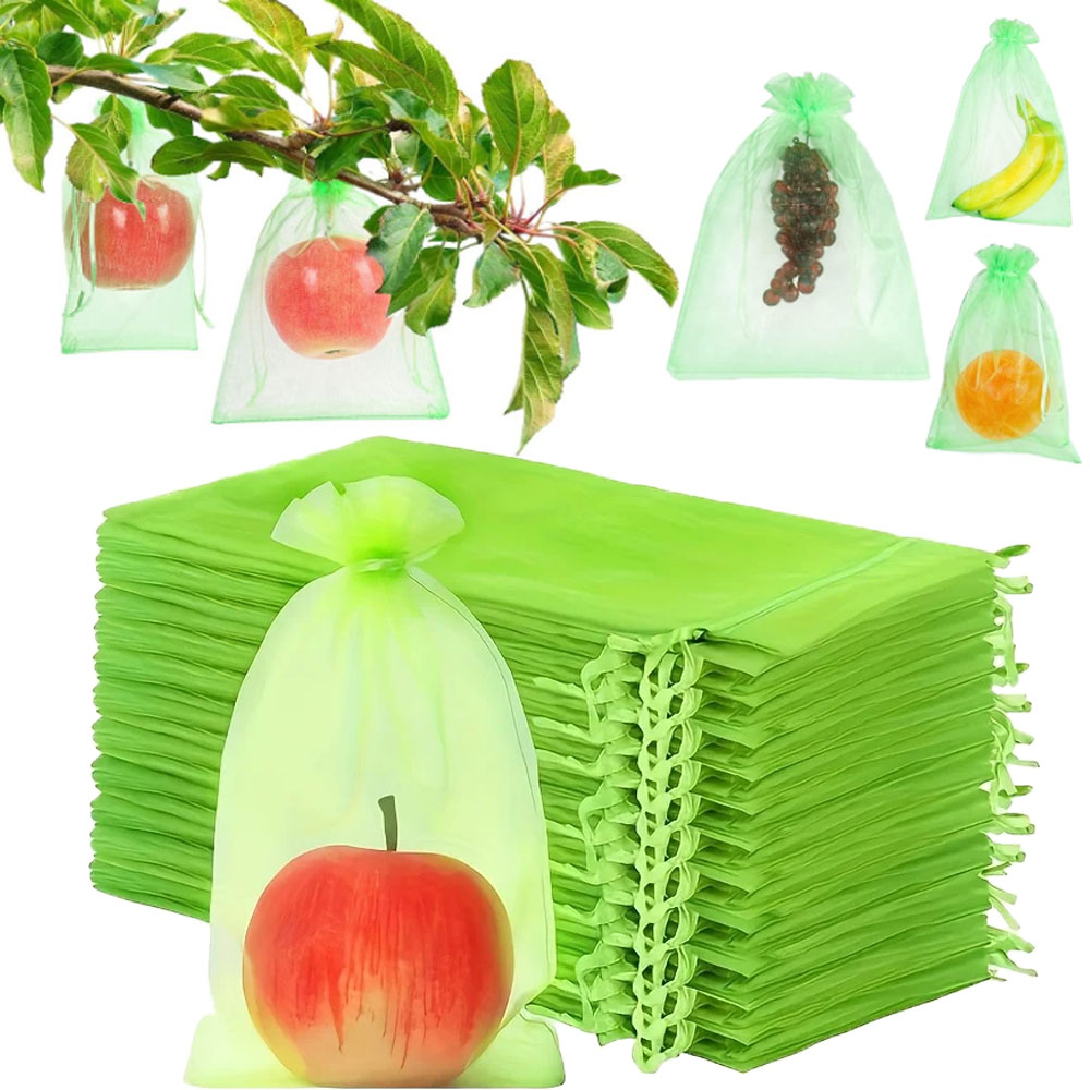 100個入り グリーン保護バッグ ジッパー付き、果樹用、植物 - Grow Bag のレビューと価格