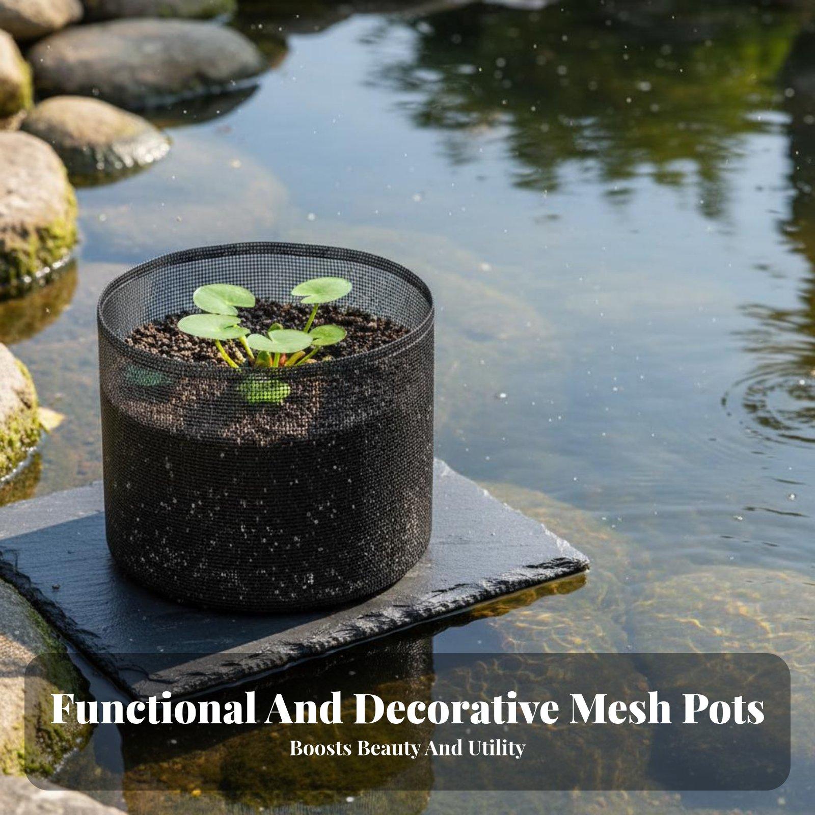 4個入り、水生植物用プランター、植物用メッシュバッグ、蓮の栽 - Plant Pot のレビューと価格