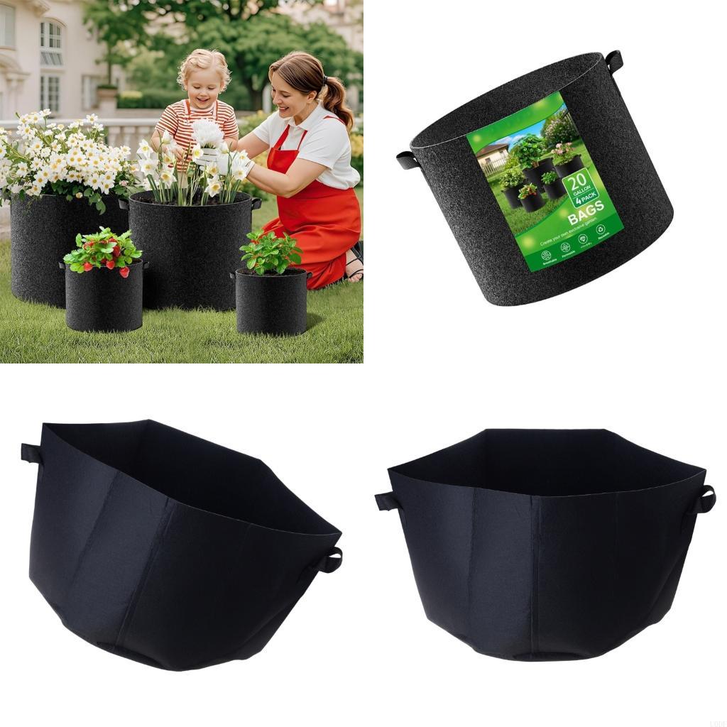 プレミアムファブリック植栽バッグ厚みのある素材ガーデニングポ - Grow Bag のレビューと価格