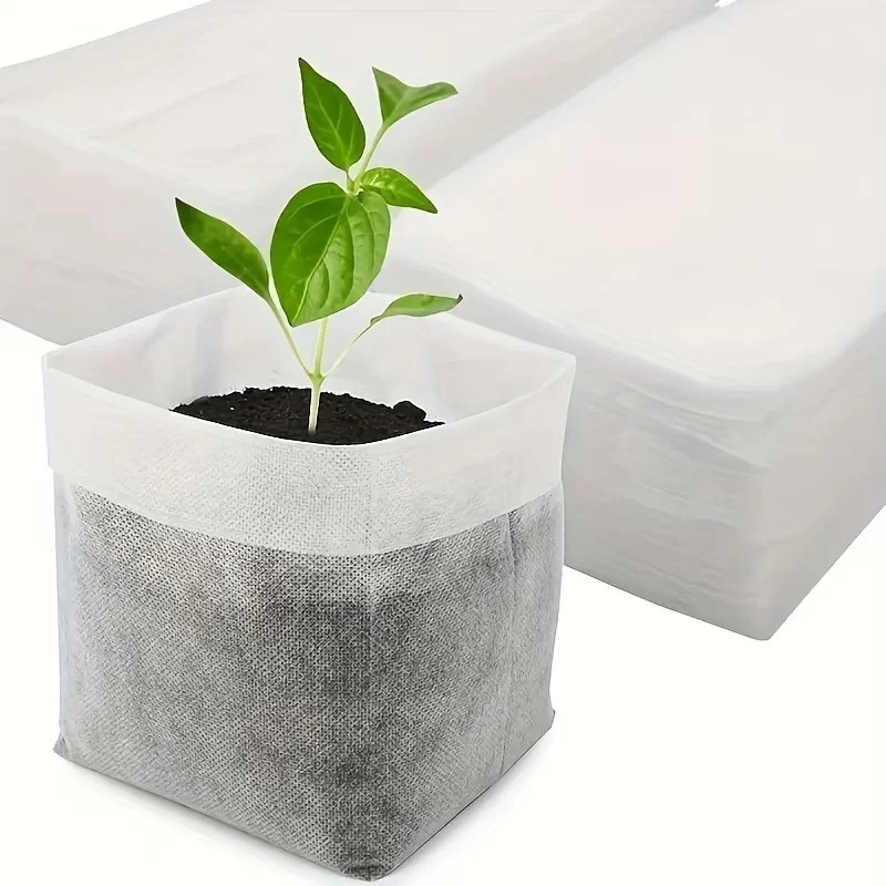 Grow Bag - 透水性・通気性のある不織布製植物育成バッグ、再利用可能な種まき容器、野菜・花の苗栽培用