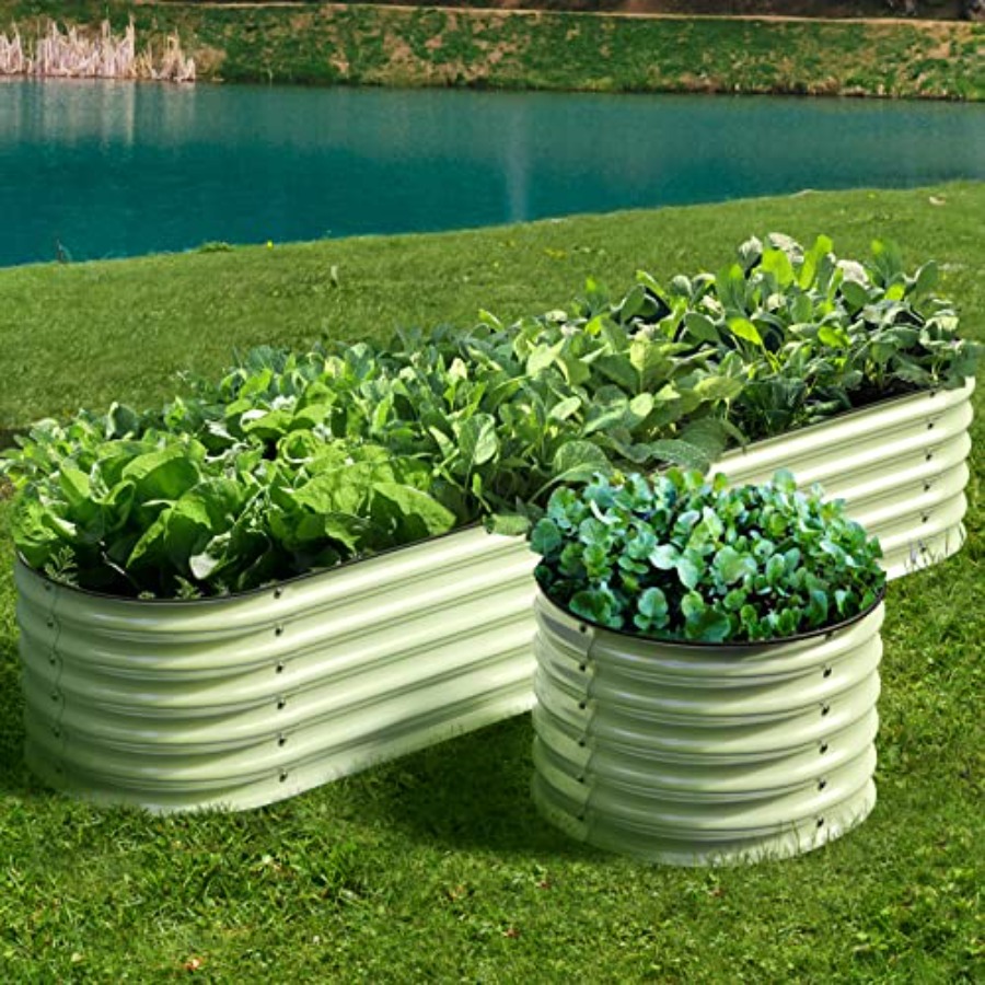 屋外用のモジュール式亜鉛メッキ鋼製プランターボックス。高さ1 - Hydroponic Kit のレビューと価格