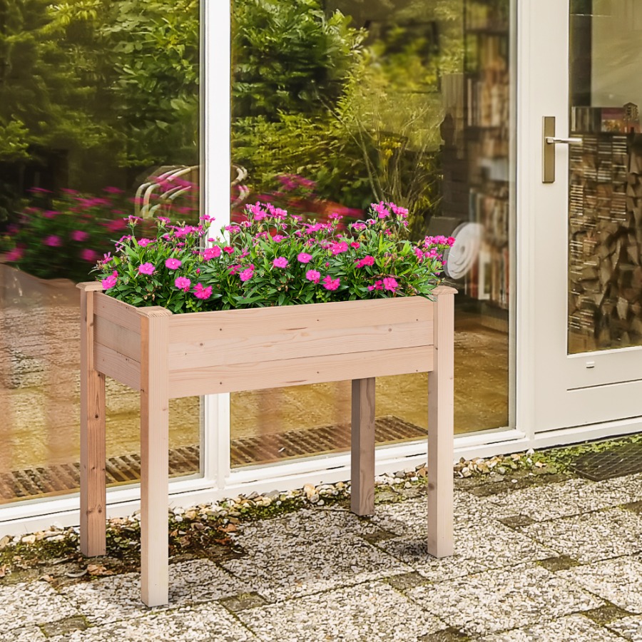 34インチの高床式プランター、穴あきで野菜やハーブ、花を植え - Raised Garden Bed のレビューと価格