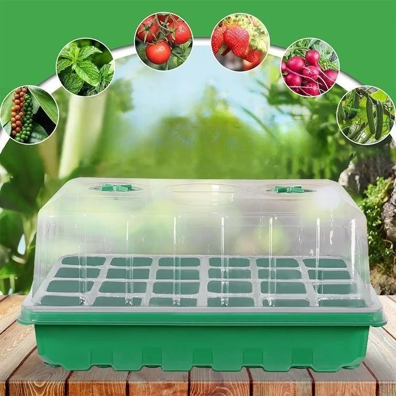 1/5ピース苗トレイキット - 24セル温室スターター(湿度 - Seed Starter Tray のレビューと価格