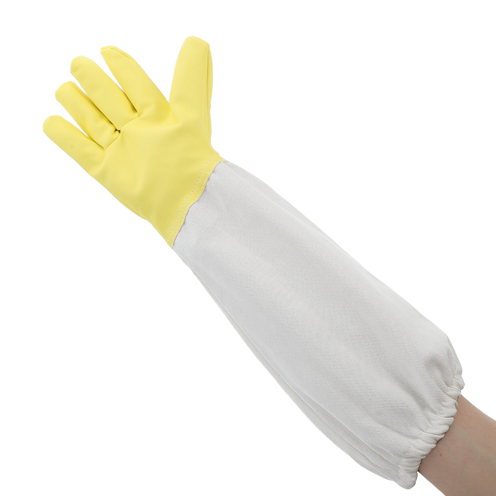養蜂用手袋1組。PUキャンバス製、丈夫な長袖、伸縮性のある袖 - Garden Gloves のレビューと価格