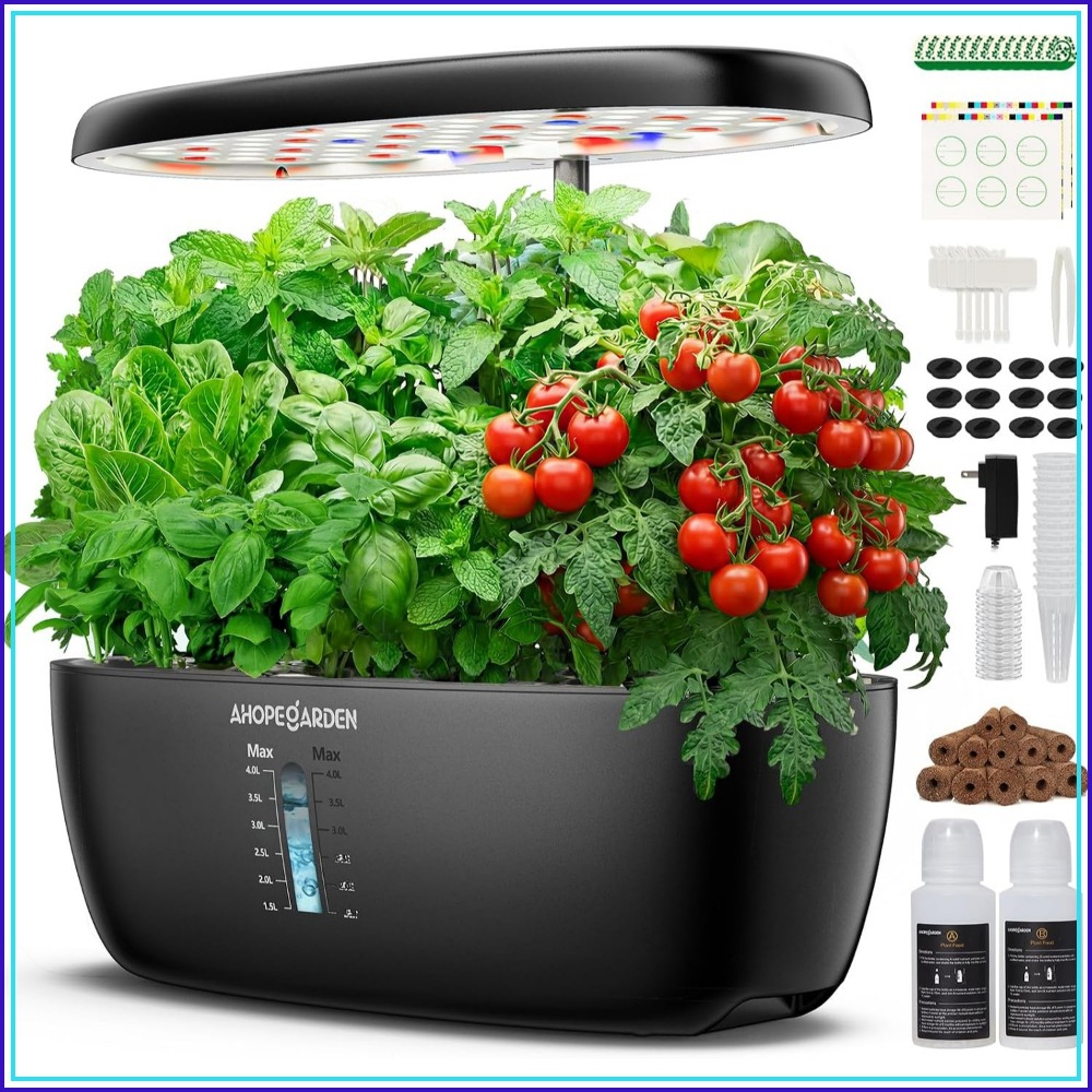 12ポッド水耕栽培ガーデン、LED育成ライト付き、屋内ハーブ - Hydroponic Kit のレビューと価格