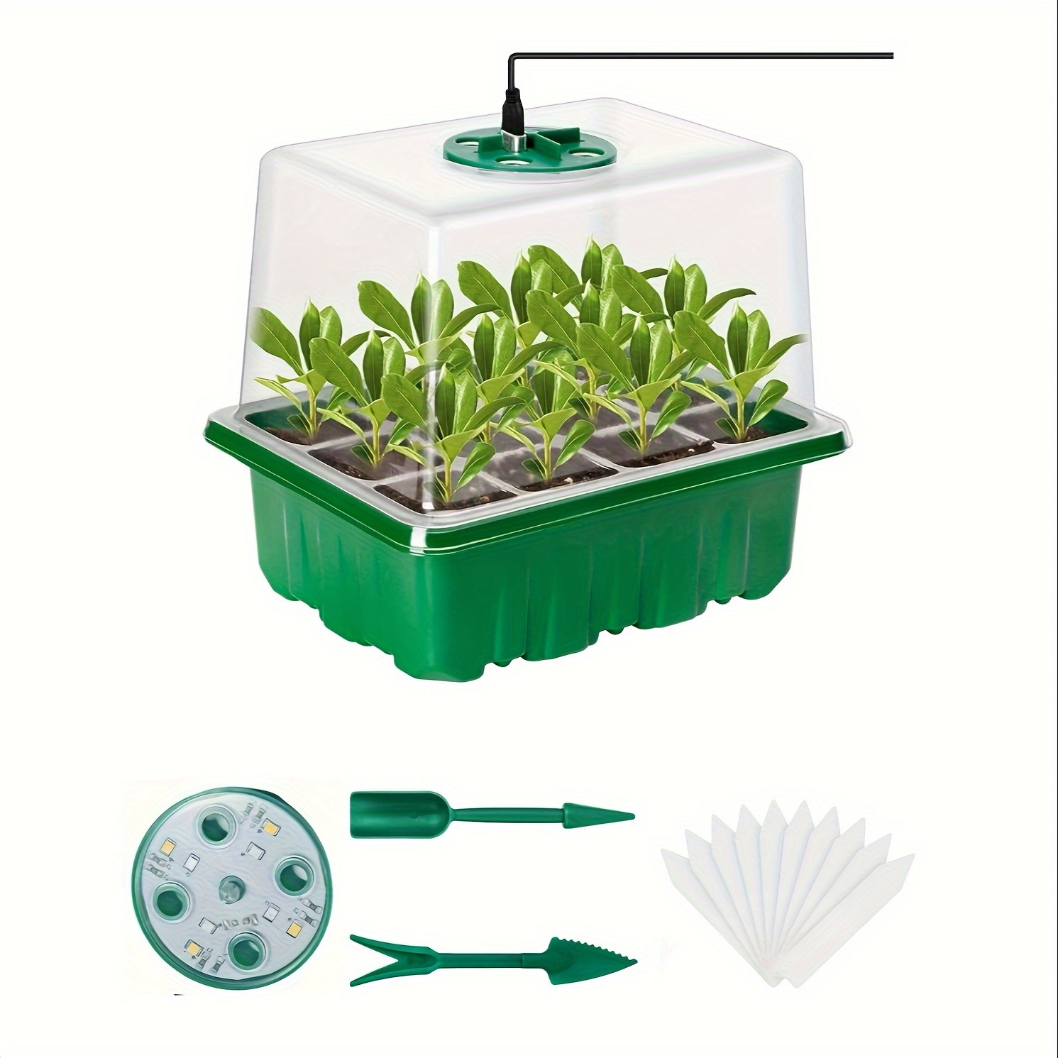 苗育成キット - 1/2/3セット、8個のLED育成ライト、 - Grow Light Led のレビューと価格