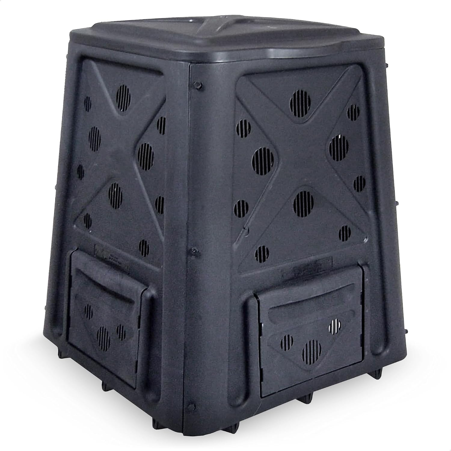 Compost Bin - レドモン アウトドアコンポストビン リフトオフ蓋付き、65ガロン、ブラック