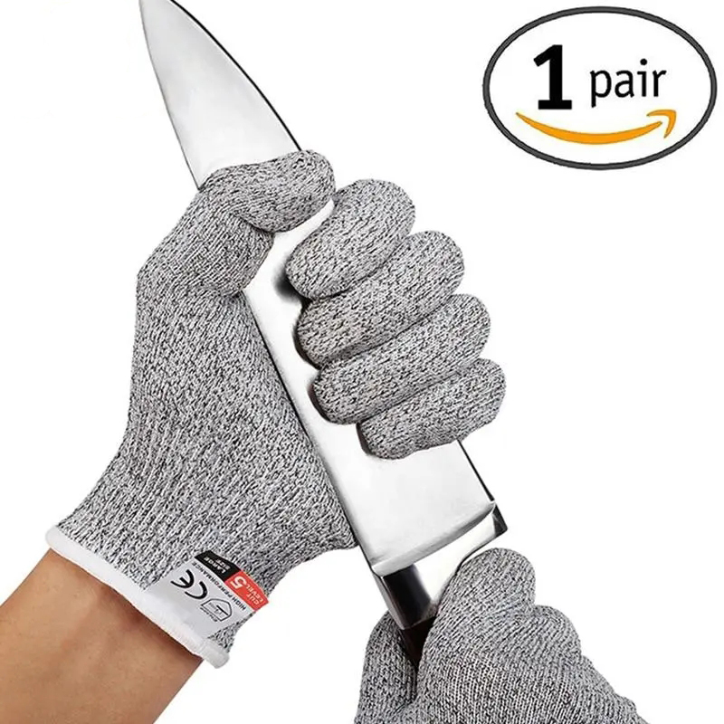 レベル 5 カットプルーフ刺しにくいワイヤー金属手袋キッチン - Garden Gloves のレビューと価格