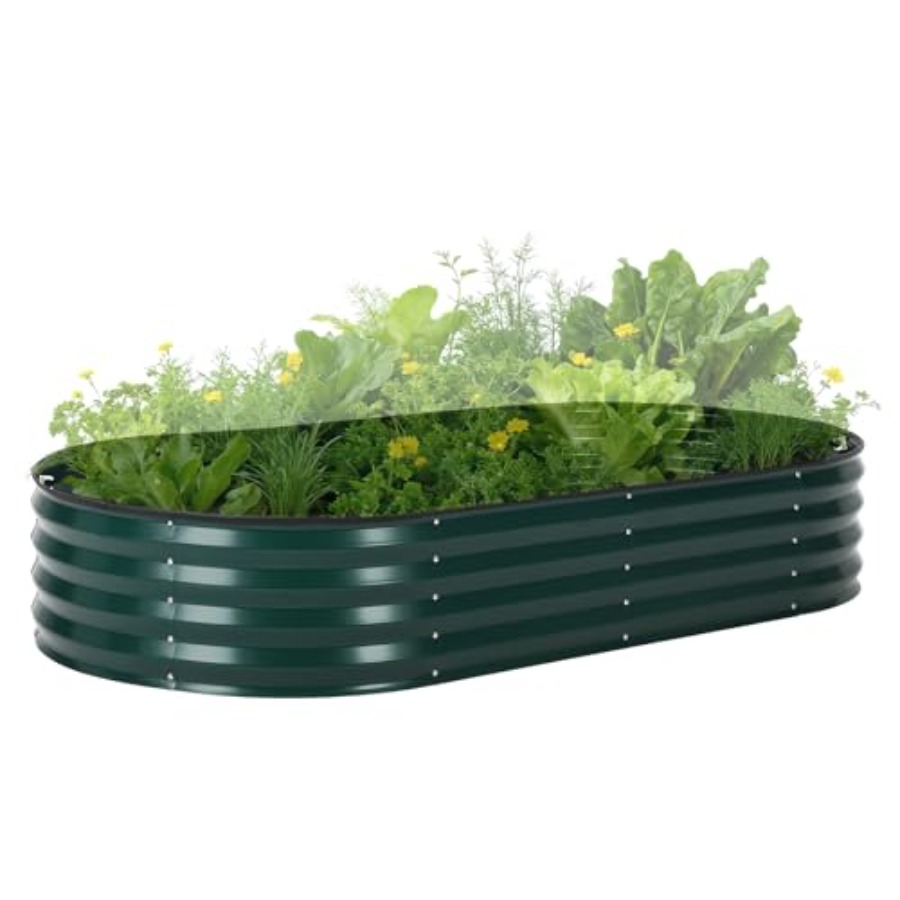 屋外用、亜鉛メッキ鋼製の高床式菜園キット（カバー付き）：耐食 - Compost Bin のレビューと価格