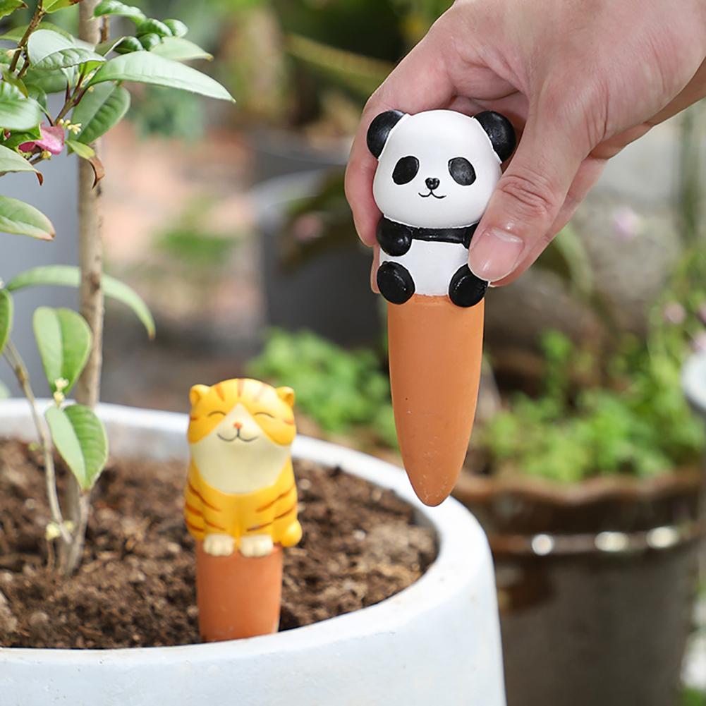4個セット 植物散水スパイク かわいい動物型自動散水ステーク - Watering Can のレビューと価格