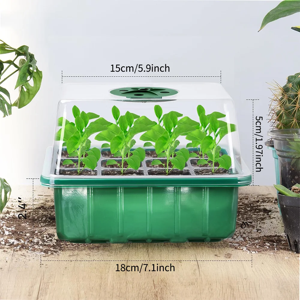 植物育成ライトキット付き種まきトレイには、高さのある苗育成ト - Seed Starter Tray のレビューと価格