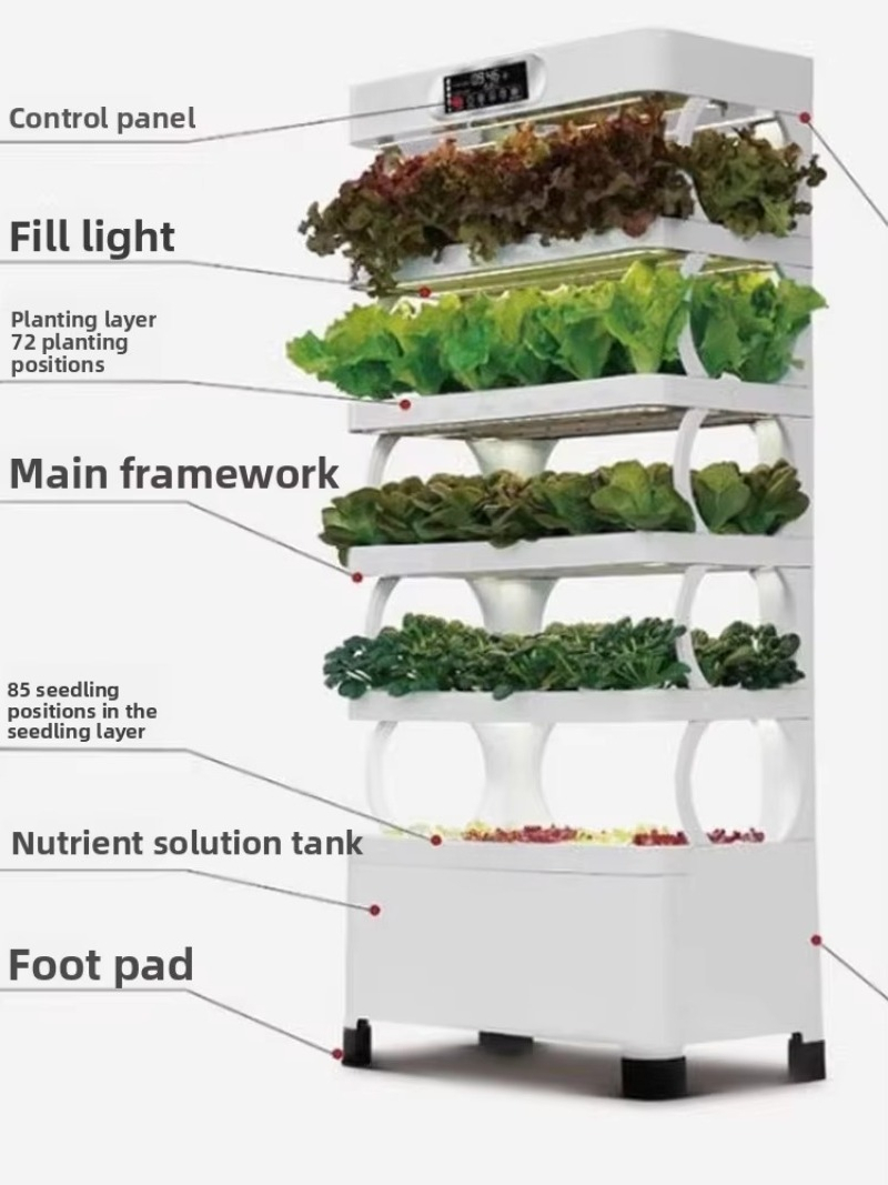 インテリジェントな土耕不要栽培装置、水耕栽培野菜プランター、 - Vertical Planter のレビューと価格