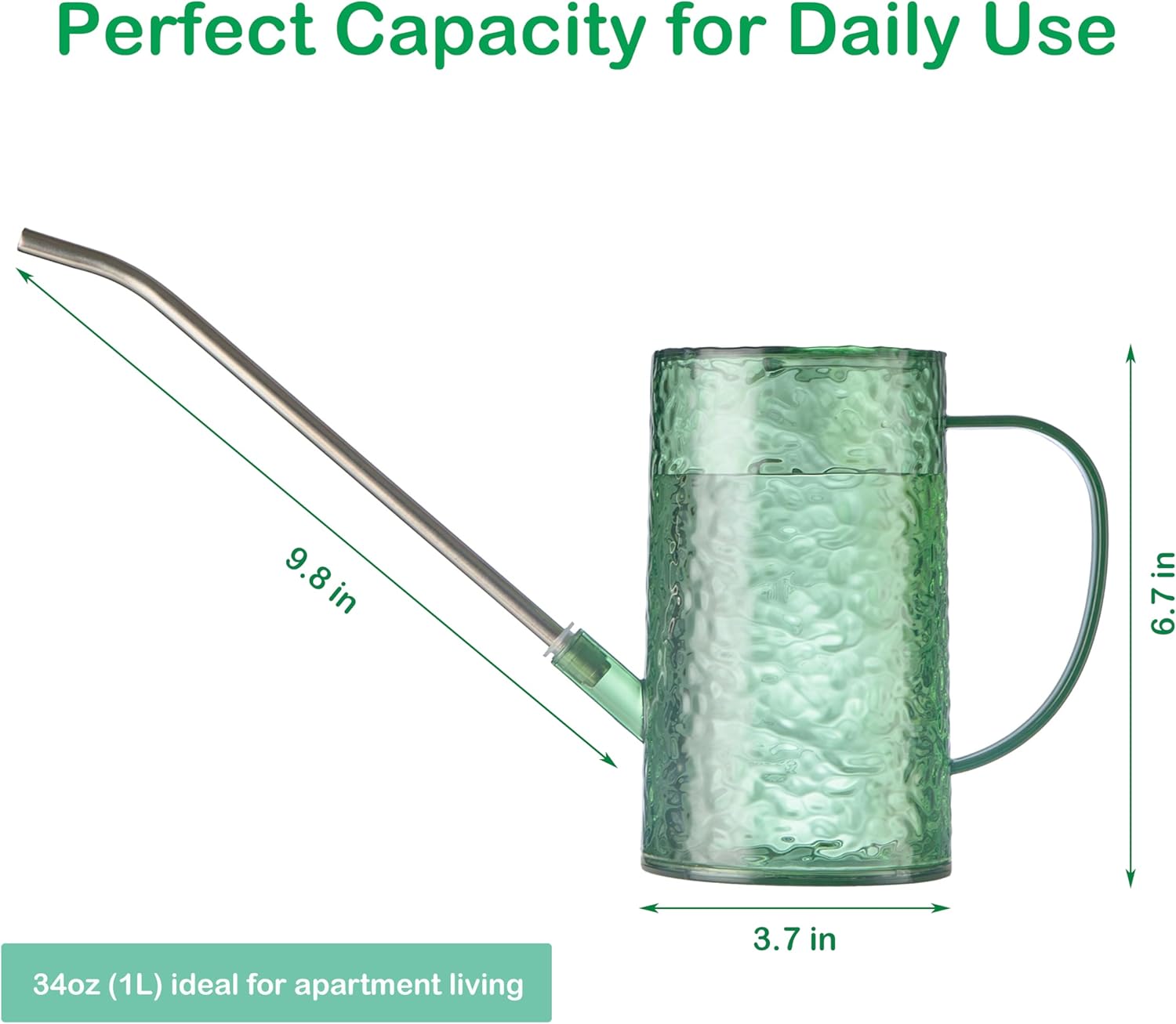 屋内植物用小型じょうろ - 34オンスの漏れ防止軽量ポット、 - Watering Can のレビューと価格