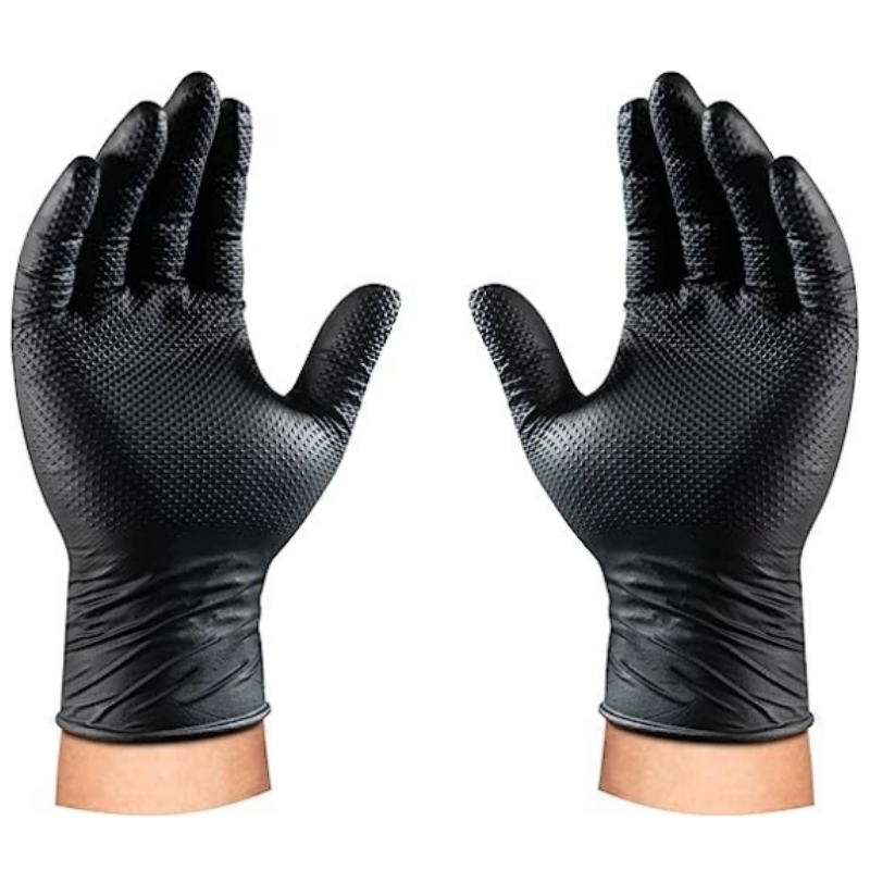 8ミルヘビーデューティーブラックニトリルグローブ使い捨てダイ - Garden Gloves のレビューと価格
