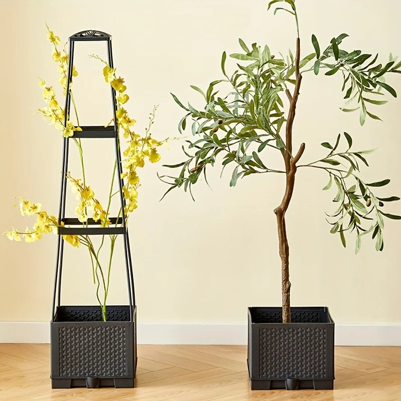 自動給水式植栽ボックスとトレリス付きトマトタワー - つる性 - Indoor Herb Garden のレビューと価格