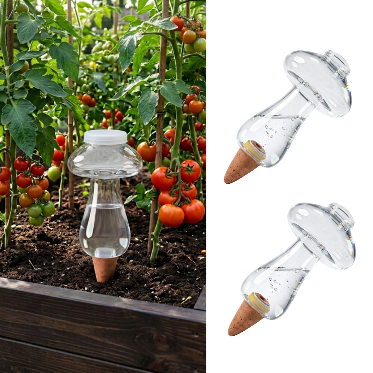 300ml自動給水グローブ、室内植物用プラスチック製水球、徐 - Self Watering Planter のレビューと価格