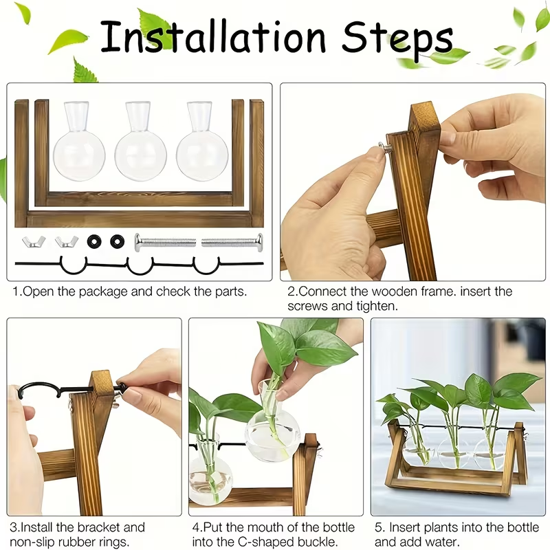 木製スタンド水耕栽培プラントテラリウムキット – 女性へのユ - Hydroponic Kit のレビューと価格