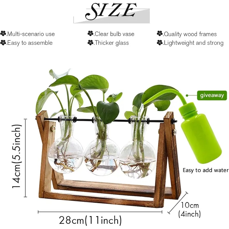 木製スタンド水耕栽培プラントテラリウムキット – 女性へのユ - Hydroponic Kit のレビューと価格