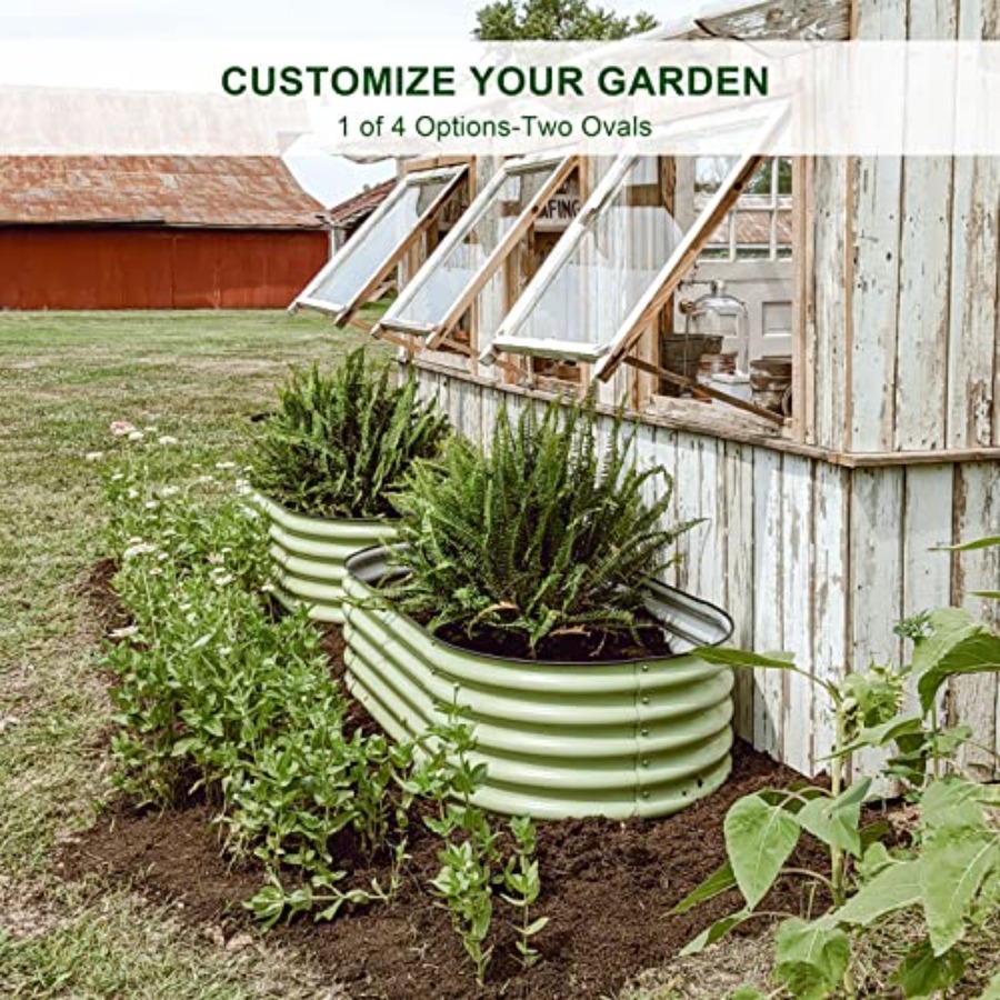 屋外用のモジュール式亜鉛メッキ鋼製プランターボックス。高さ1 - Raised Garden Bed のレビューと価格