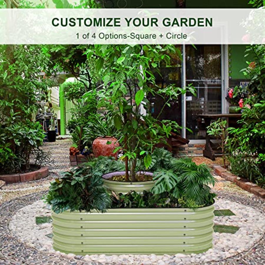 屋外用のモジュール式亜鉛メッキ鋼製プランターボックス。高さ1 - Raised Garden Bed のレビューと価格