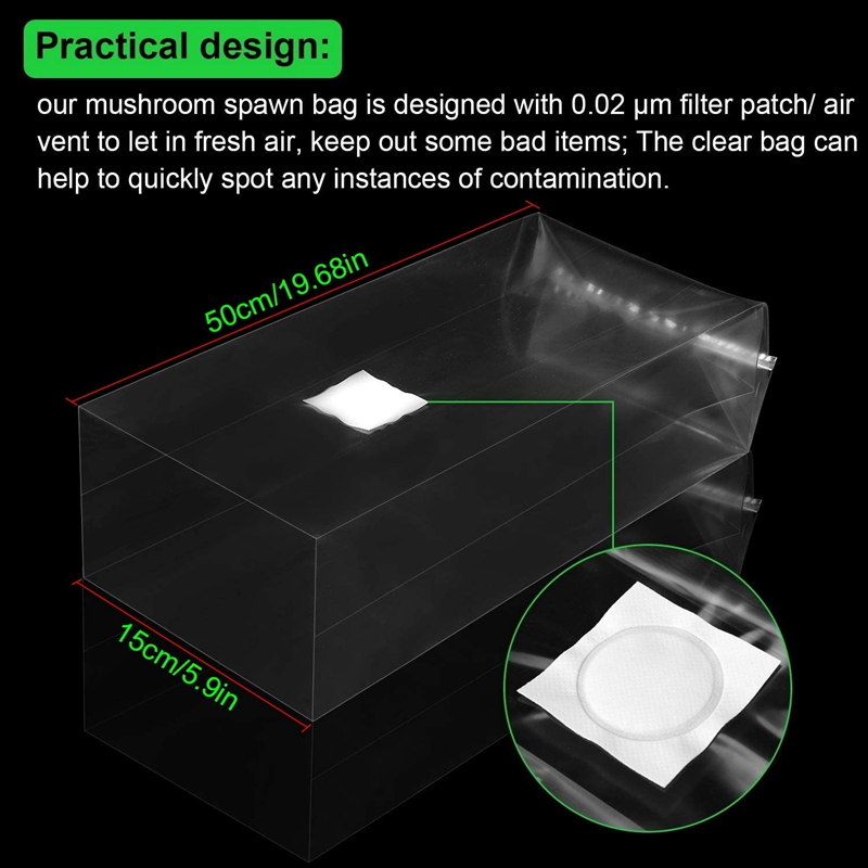 100 個のキノコ栽培バッグキノコ種菌バッグ厚手 6 バッグ - Grow Bag のレビューと価格