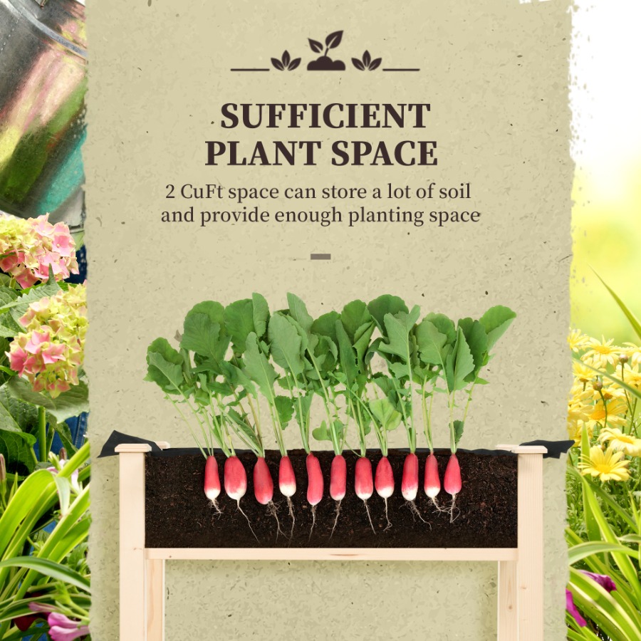 34インチの高床式プランター、穴あきで野菜やハーブ、花を植え - Raised Garden Bed のレビューと価格