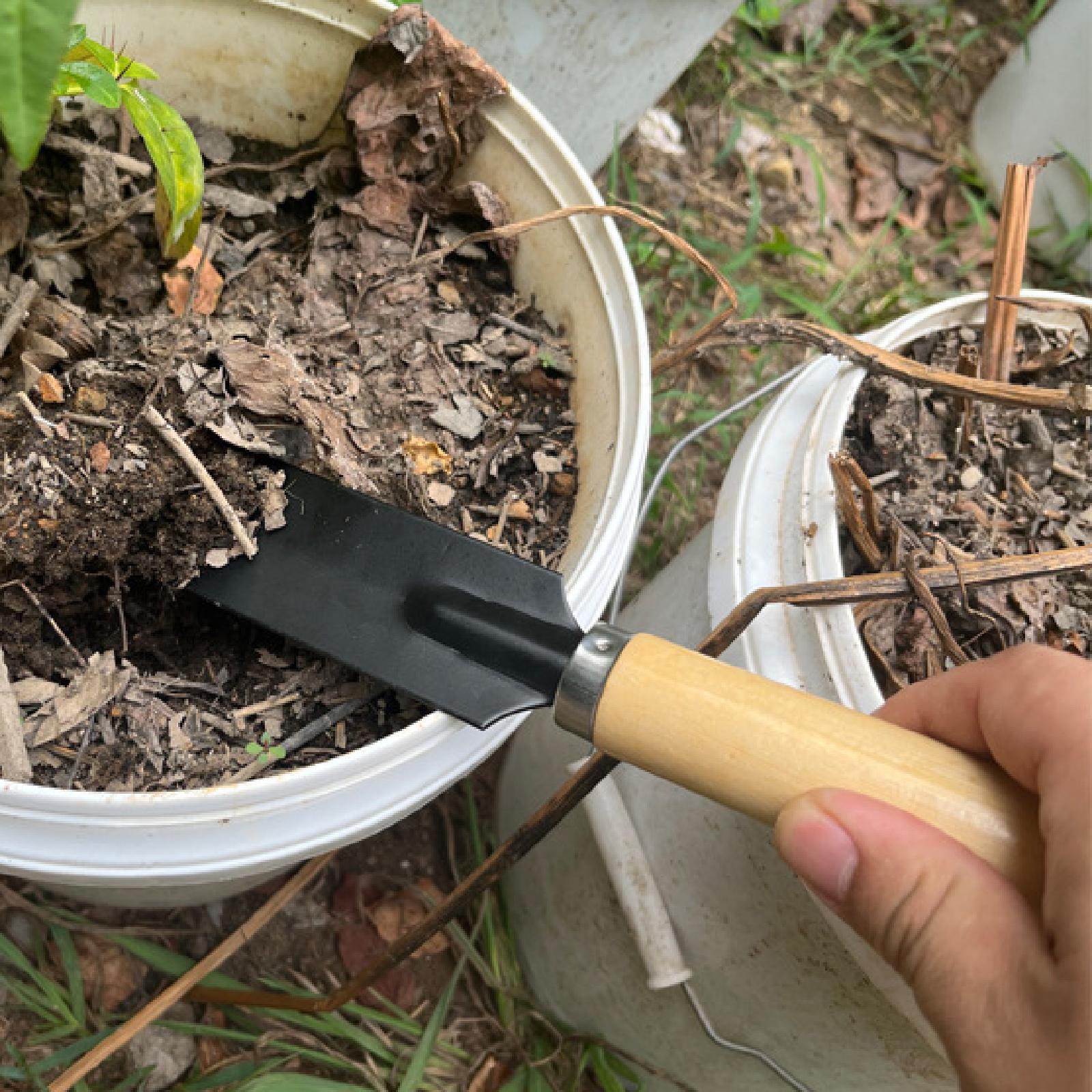 小型ガーデンスパデ掘削ツール木製ハンドル多機能ガーデニングツ - Trowel Garden Tools のレビューと価格