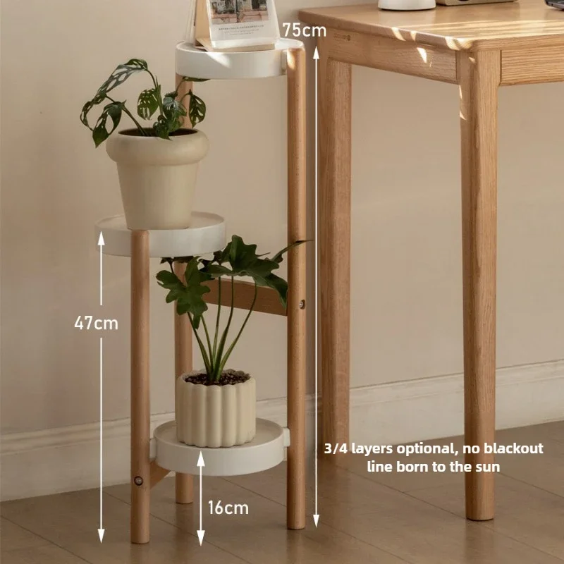 無垢材の段付きプラントスタンド 三角補強フラワーシェルフ 多 - Indoor Herb Garden のレビューと価格
