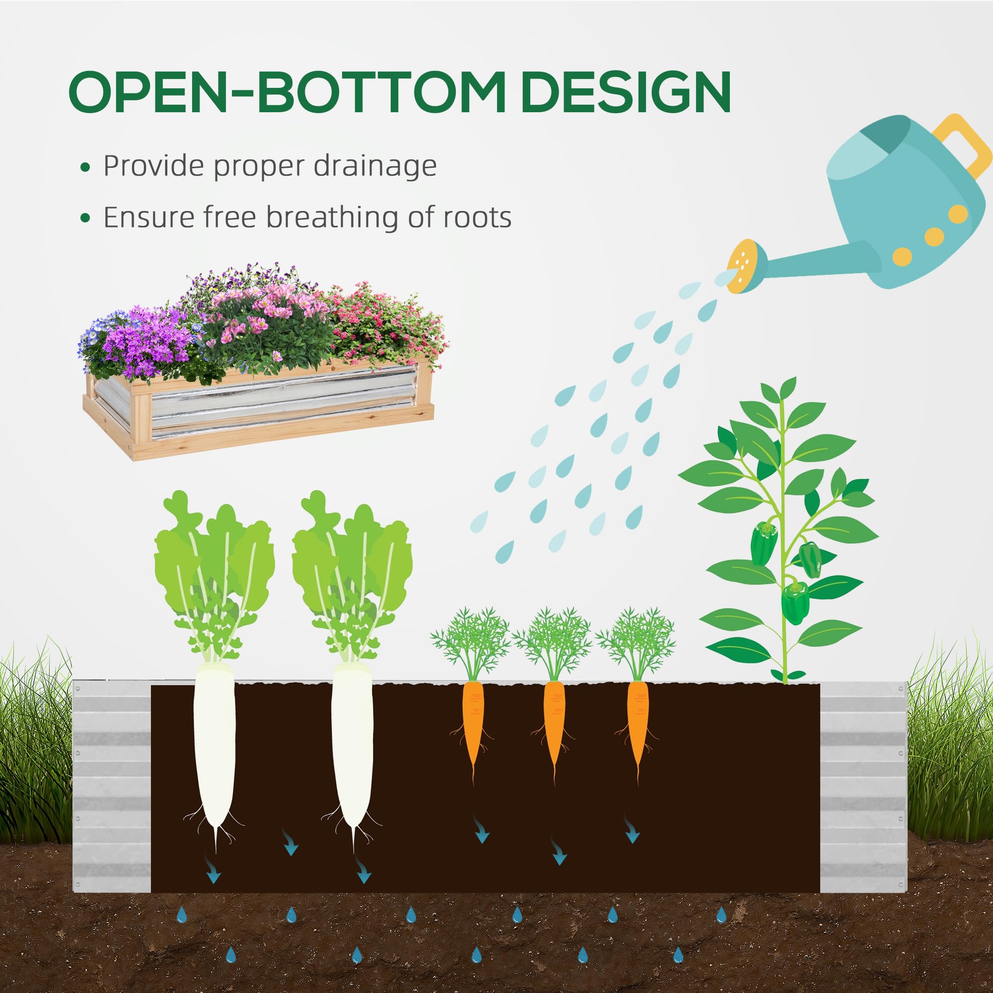 高床式菜園、ポリカーボネート製ミニ温室、ナチュラル - Raised Garden Bed のレビューと価格