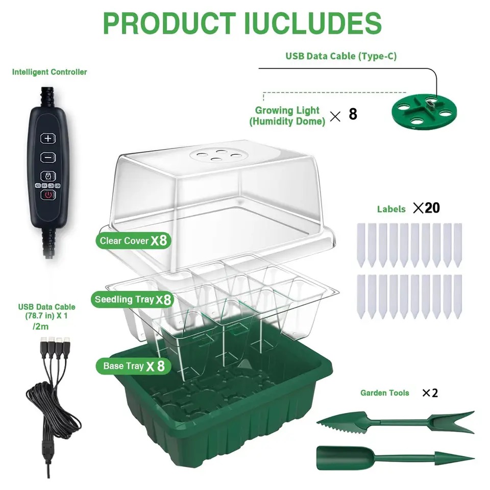 KEBINCPLED フルスペクトルUSB 5V LED育成 - Seed Starter Tray のレビューと価格
