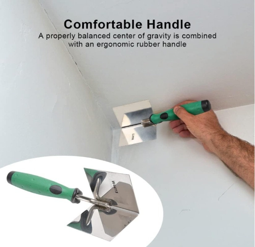 コーナーツール、内外角付きステンレス製ドライウォール用こて、 - Trowel Garden Tools のレビューと価格