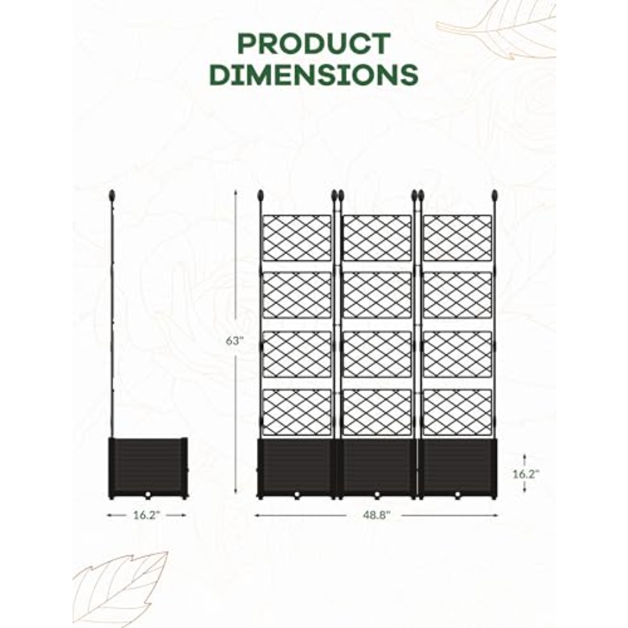 3個入り、金属製の支柱付き、モジュール式の高床式プランターボ - Raised Garden Bed のレビューと価格