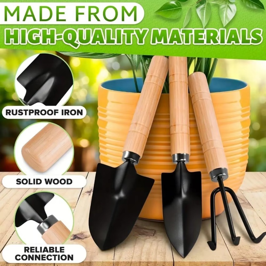 3点セット ミニガーデニングツールセット 携帯用熊手、移植ス - Trowel Garden Tools のレビューと価格