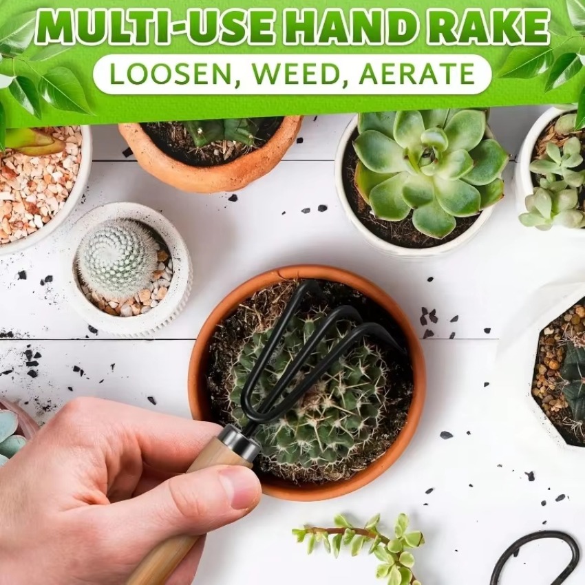 3点セット ミニガーデニングツールセット 携帯用熊手、移植ス - Trowel Garden Tools のレビューと価格