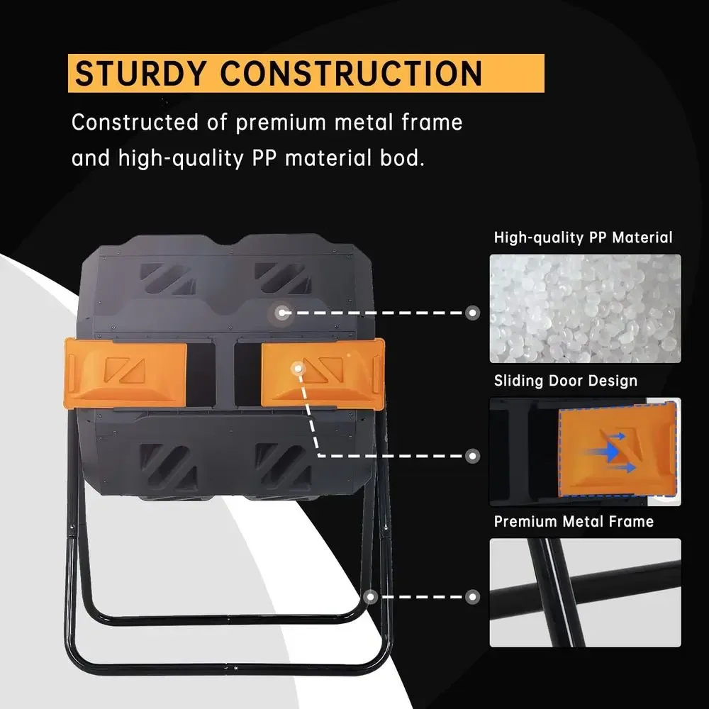全季節対応の庭での堆肥化に最適な、スライド式の扉が付いた、二 - Compost Bin のレビューと価格