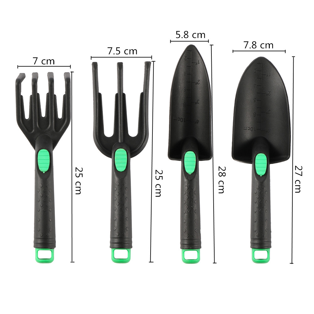4個のガーデンシャベルツールセット 土壌を緩めるレーキチップ - Trowel Garden Tools のレビューと価格