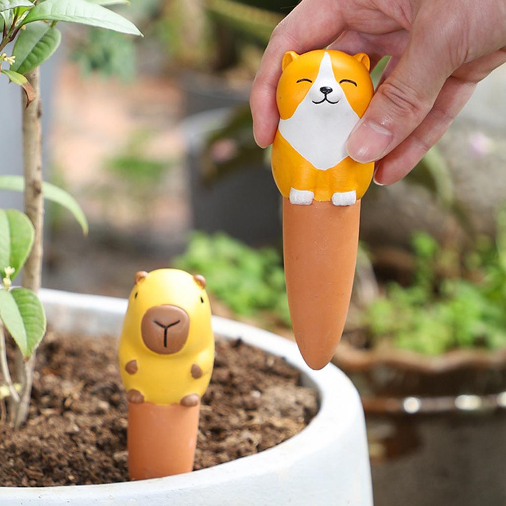 4個セット 植物散水スパイク かわいい動物型自動散水ステーク - Watering Can のレビューと価格