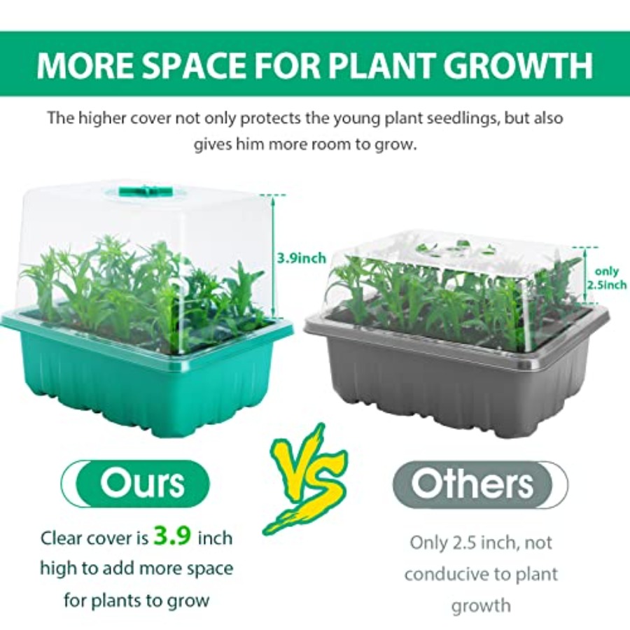 ライト付き種子スタータートレイ、育成ライト付き6個入り種子ス - Seed Starter Tray のレビューと価格
